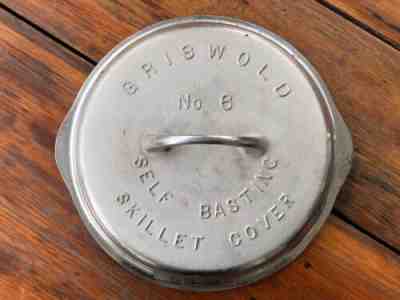 Griswold Cast Iron #6 Skillet Lid with Chrome Finish