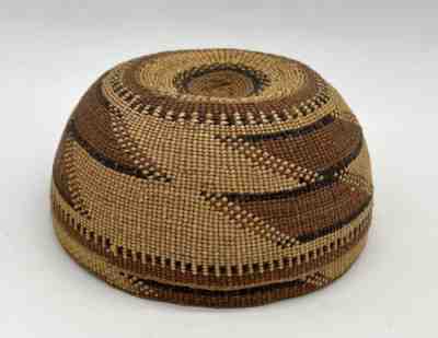 Antique Northern California Twined Bowl Hat