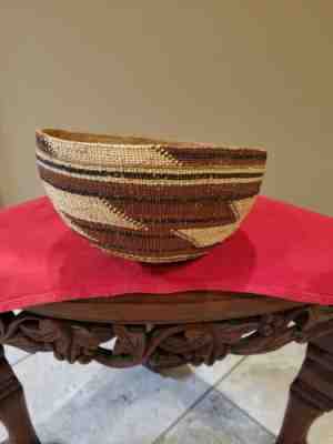 Fine Old Antique Native American Hupa Yurok Kurok Basket Hat
