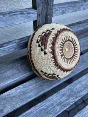 Beautiful Antique Hupa Basket Hat, 6.5â?, Nice.