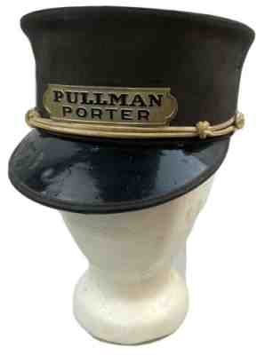 PULLMAN PORTER Uniform Hat Cap Badge RAILROAD Original Vintage
