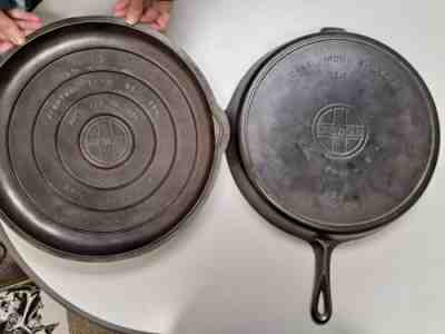 Griswold Cast Iron Skillet #14 Big Block Logo (718 )With Lid #14 (474)