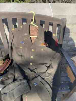 Vintage WW2 WWII 1940's US Army Wool Military Jacket, Hats, and pants