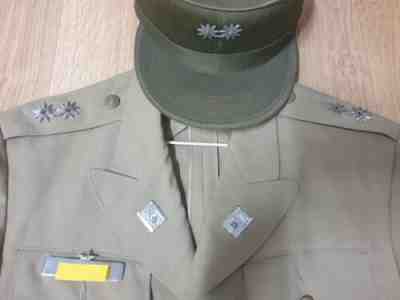 Vintage korea military navy uniform general major korean hat army badge