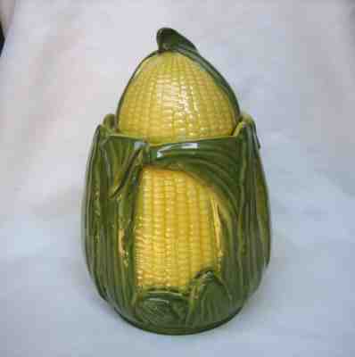 Vintage Shawnee Pottery #66 Corn Cookie Jar with Lid ~ Near Mint!