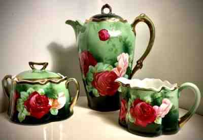 VTG TEA SET-3 ROYAL VIENNA-PEINTURE ALAMAIN HAND PAINTED SIGNED SO BEAUTIFUL