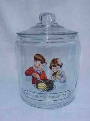 Vintage Hershey's Kids Candy / peanut Counter Jar w/ lid, Tom's Planters Store