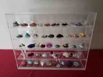 Vintage Miniature Victorian Hats Handmade - Lot 48 - Acrylic Case Display