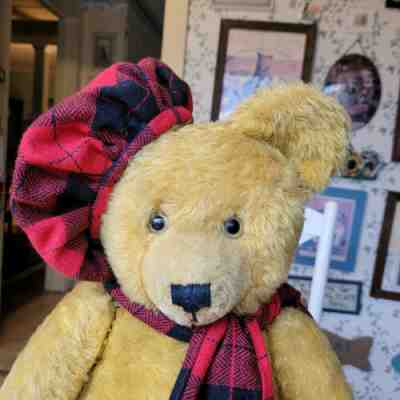 HUGE Rare 1950's Antique Vintage Mohair Richard Diem Teddy Bear Germany 23in VGC