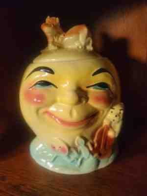 Vintage COW JUMPED OVER THE MOON Cookie Jar Marked RRP Roseville Ohio No 317