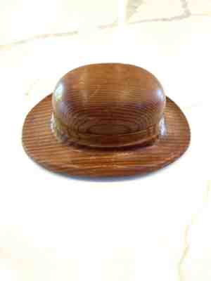 Vintage Wood Brown Derby Hat Cigarette Box Brown Derby Restaurant in Hollywood