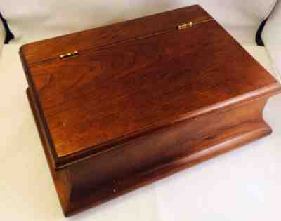 Vtg 1972 Stickley Solid Cherry Valley Hinge Lid Letter, Desk Box /Jewelry Casket