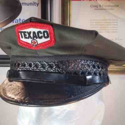 Vintage Circa 1950's Texaco Gas Service Station Attendant Uniform Hat Cap