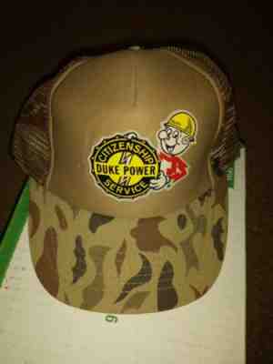 VINTAGE-DUKE POWER-PINBACK HAT-REDDY KILOWATT CITIZENSHIP SERVICE