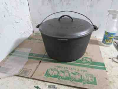 EXTREMELY RARE GRISWOLD ERIE # 13 DUTCH OVEN W/ MATCHING COVER RESTORED SEASONED