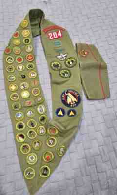 Vintage Boy Scout 51 Merit Badges Pins Other Patches Explorer Sash + Hat