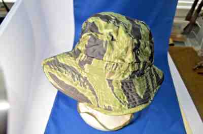 Vintage US Military Vietnam Era Style Tiger Stripe Boonie Hat Bucket Hat Size 7