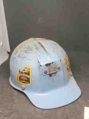 Vintage MSA Comfo-Cap Low Vein Tiger Stripe Coal Miners Hard Hat Helmet