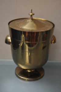 VINTAGE ANTIQUE BRASS DORLYN SILVER SMITHS CHAMPAGNE ICE BUCKET