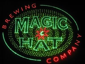 NEW VTG 2002 MAGIC HAT BREWING BEER FIBER OPTIC MOTION BAR LIGHT SIGN VERMONT VT