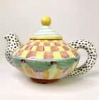 MacKenzie Childs WALLCOURT Teapot IMRIE High Tea Early 1995