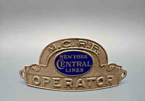 New ListingVINTAGE NEW YORK CENTRAL LINES MICHIGAN CENTRAL RAILROAD MCRR OPERATOR HAT BADGE