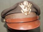 US Army AAF WW2 PILOT CHOCOLATE WOOL "50 MISSION" CRUSH CAP 7 3/8 Vtg Hat RARE