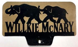 Rare Willkie McNary Republican Elephant 1940 Political License Plate Topper