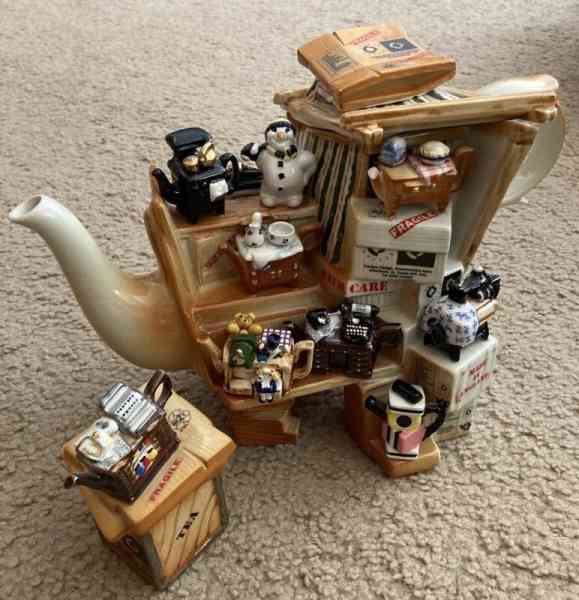 Vintage 1996 Paul Cardew Limited Edition Signed Teapot Market Stall Teapot Large