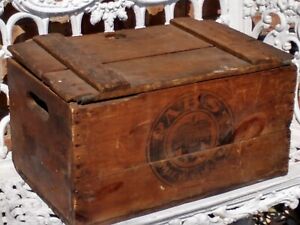 Vtg ANTIQUE Pabst Milwaukee Beer Brewery Wood Crate Box Lid GREAT GRAPHICS *LQQK