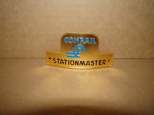 Vtg Unused CONRAIL RAILROAD STATIONMASTER Hat Badge