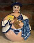 Vintage Rare ‘98 Kay Steindorf Cookie Jar Ginger Tan Beach Bun Bikini