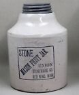 Antique (1899) Red Wing Union Stoneware Pottery Mason Fruit Jar 1/2 Gallon w/Lid
