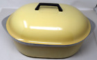 Vintage CLUB Aluminum Large Oval Roaster Dutch Oven Yellow Harvest Gold Lid
