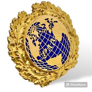 Vintage 1945-1958 Pan Am Airways (PAA) Flight Crew Hat Badge in 10K Gold Filled