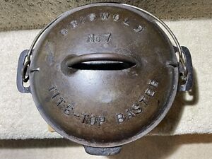 Cast Iron Griswold Slant Logo No 7 Tite-Top Baster Dutch Oven w/Matching Lid