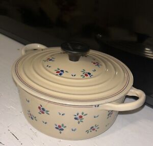 Le Creuset Petite Fruit Perla Meyers Enameled Cast Iron Round Dutch Oven 2 QT