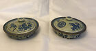 Rare Pair of 18th Century Yongzheng Chinese Bowls With Lid Stamped Antique