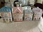 Vintage 1990 Lenox Village 4 Piece Canister Set - Sugar, Flour, Coffee & Tea