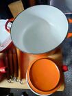 Vintage Enameled Cast Iron Cookware by Descoware Made In Belgium
