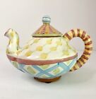 MacKenzie Childs WALLCOURT Teapot FENWICK High Tea Vintage 2008 RARE Scarce HTF