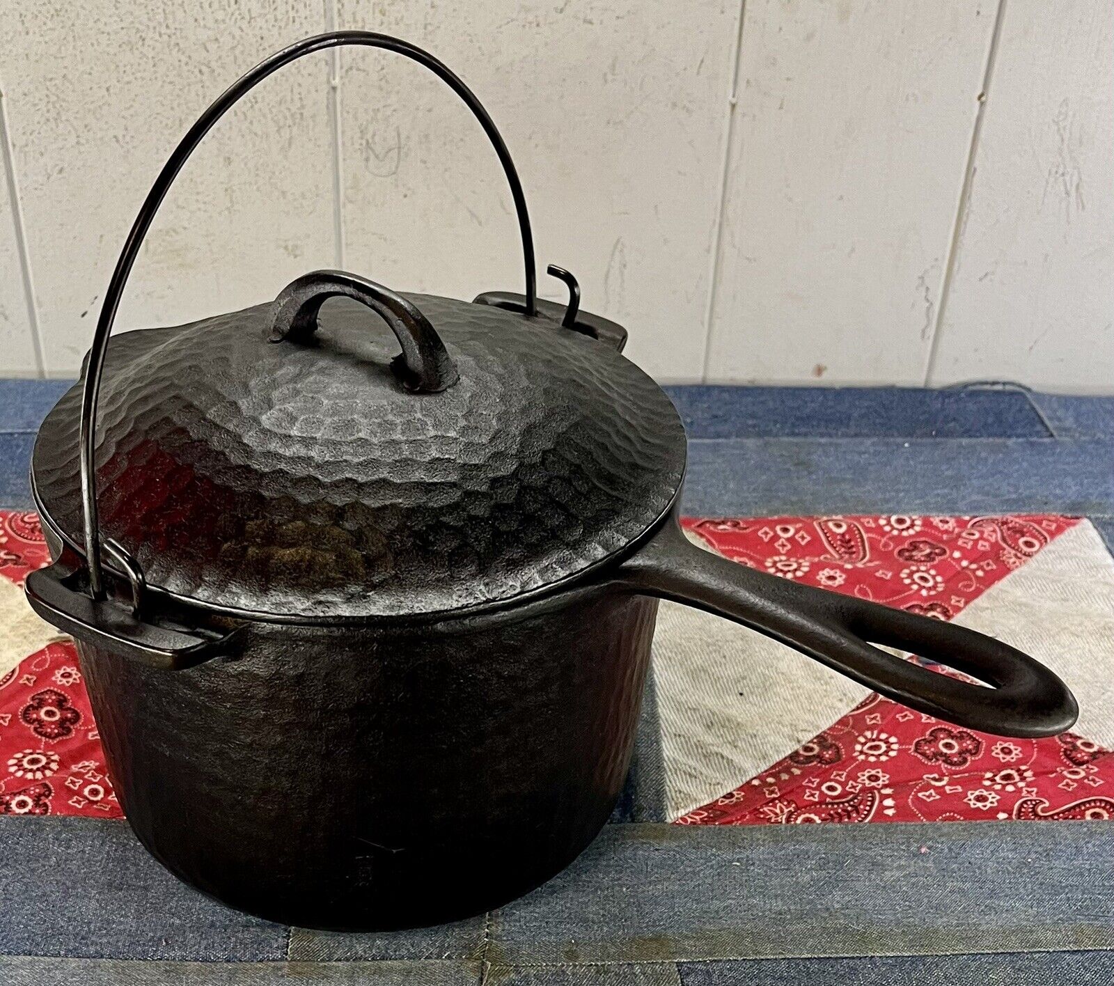 ?Chicago Hardware Foundry Shallow Hammered Cast Iron Deep Fryer W/ HTF Lid ?