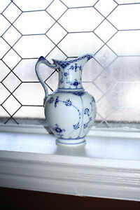 Vintage Royal Copenhagen Blue Fluted Half Lace Pitcher Jug with Lid 722