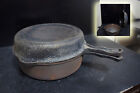 Vintage Griswold Cast Iron Hammered 10” No. 8 Fry Pan 2028 W/ Hinged Lid 2040