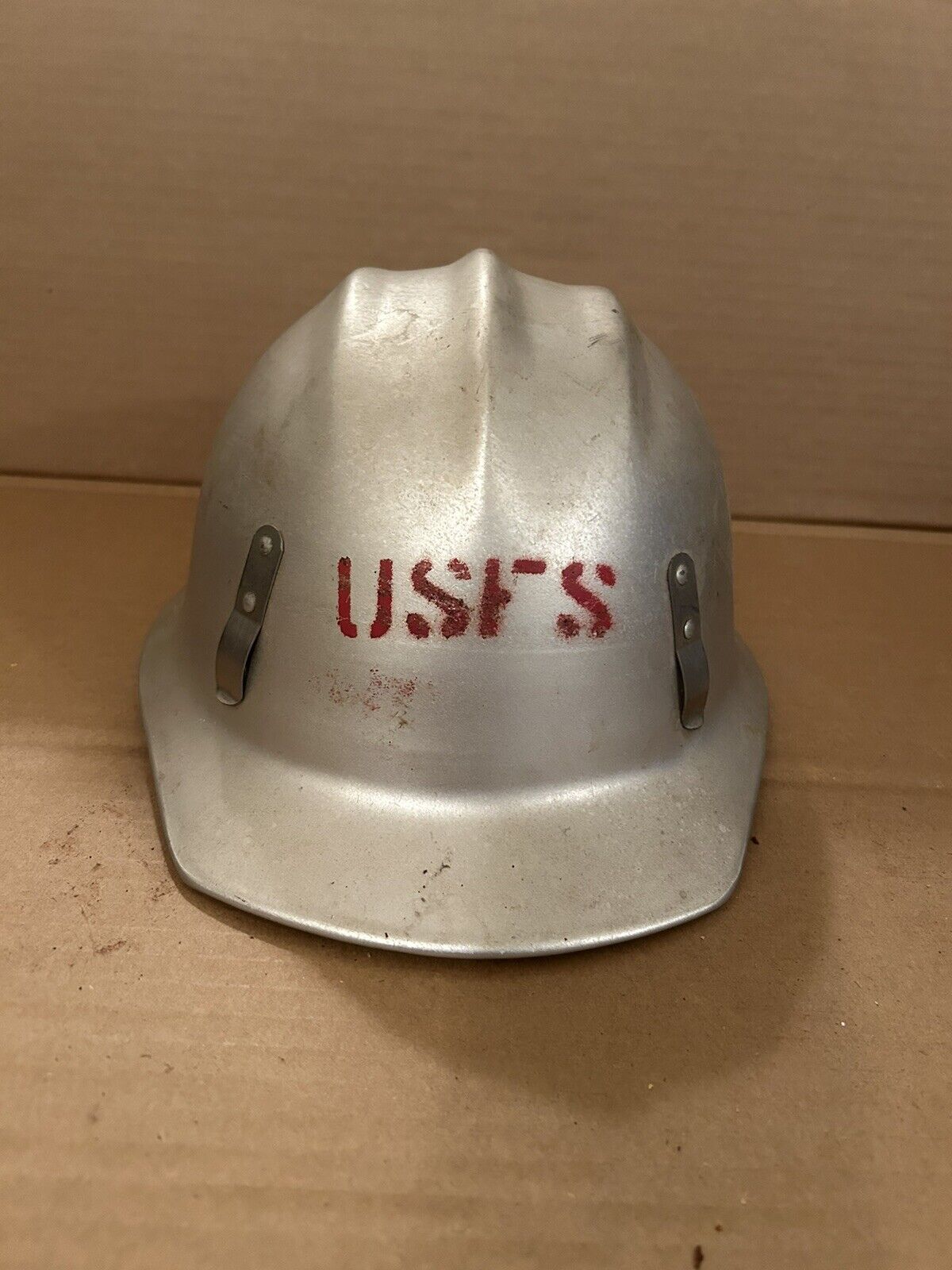 Vintage E.D. Bullard Hard Boiled Aluminum Hard Hat Logging Mining Helmet USFS