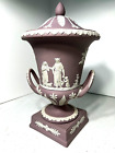 RARE ~WEDGWOOD JASPERWARE LILAC "CAMPANA" ON PLINTH -SACRIFICE FIG. URN #43- 14"