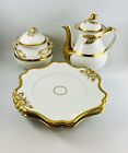 1870’s Antique Old Paris Porcelain Tea Set • Teapot / Plates / Tea Jar