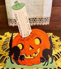 NMINT UNused Antique Vintage Halloween Diecut JOL Party Invitation Pop-up Lid