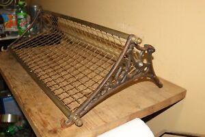 Vintage Brass NSWR Pullman Train Luggage Rack Shelf Railroad Wall Hat Towel Sign