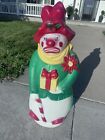 Vtg 1977 Empire Sad Hobo Clown Snowman 40” Blow Mold Christmas Derby Hat Read